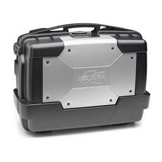 MONOKEY TOPCASE/BOČNÝ KUFOR GARDA - 33L, KAPPA (STRIEBORNÝ/ČIERNY, KOMPOZIT)