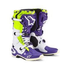 TOPÁNKY TECH 10 LIMITOVANÁ EDÍCIA DIRT STUDIOS, ALPINESTARS (BIELA/FIALOVÁ/ŽLTÁ FLUO) 2025