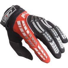 RUKAVICE PIONEER, PILOT, DETSKÉ (ČERNÁ/ČERVENÁ)