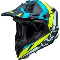 HELMET COVER IXS IXS 189 X12807 BLUE MATT-YELLOW