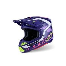 PRILBA SM7 DEED, ALPINESTARS (FIALOVÁ/RŮŽOVÁ/BÍLÁ/ŽLUTÁ FLUO) 2026