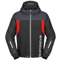 BUNDA HOODIE H2OUT 2023, SPIDI (ČIERNA/ANTRACIT/ČERVENÁ)
