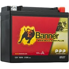 BATÉRIE AGM PLUS 12V, BGTX20-3, 18AH, 310A, BANNER BIKE BULL AGM PLUS 175X87X155