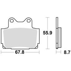 BRZDOVÉ DOŠTIČKY, BRAKING (SEMI-METALICKÁ ZMES SM1) 2 KS V BALENÍ