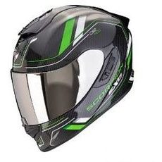SCORPION PRILBA NA MOTOCYKEL EXO-1400 EVO II CARBON AIR MIRAGE, ČIERNA/ZELENÁ