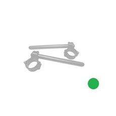 CNC-WORKED CLIP-ONS ACCOSSATO CP004 WITH METAL CLAMP COMPOSED OF 2 HALF-RINGS 10 DEGREES INCLINATION, GREEN