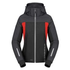 BUNDA HOODIE H2OUT 2 LADY 2023, SPIDI, DÁMSKA (ČIERNA/ANTRACIT/ČERVENÁ)