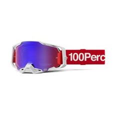 100% ARMEGA CORBIN – MOTOKROSOVÉ OKULIARE (ČERVENÉ/MODRÉ SKLO)
