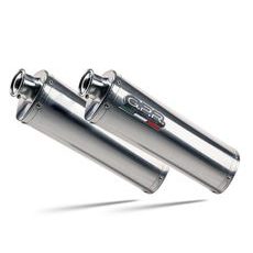 DVOJITÁ KONCOVKA VÝFUKU SLIP - ON GPR TRIOVAL K.163.CAT.TRI LEŠTENÁ NEREZOVÁ OCEĽ INCLUDING REMOVABLE DB KILLERS, LINK PIPES AND CATALYSTS