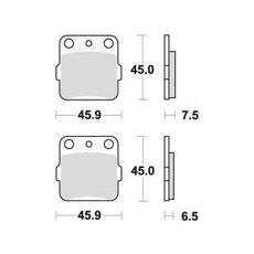 BRZDOVÉ DOŠTIČKY, BRAKING (SEMI-METALICKÁ ZMES SM1) 2 KS V BALENÍ