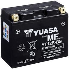 MOTOCYKLOVÁ BATÉRIA 12V, YT12B, 10,5AH, 210A, BEZÚDRŽBOVÁ MF AGM 150X69X130, YUASA ORIGINÁL (AKTIVOVANÁ VO VÝROBE)