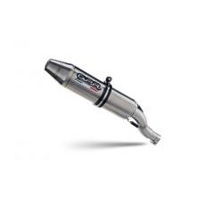 SLIP-ON EXHAUST GPR DEEPTONE ATV.28.1.DEATV BRUSHED STAINLESS STEEL INCLUDING REMOVABLE DB KILLER AND LINK PIPE