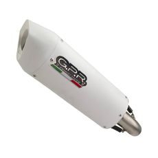 SLIP-ON EXHAUST GPR ALBUS EVO4 E5.ROY.9.CAT.ALBE5 WHITE GLOSSY INCLUDING REMOVABLE DB KILLER, LINK PIPE AND CATALYST