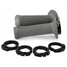 GRIPY LOCK-ON D100 (OFFROAD) DĹŽKA 125/130 MM (4 VAČKY), DOMINO (SIVÉ)