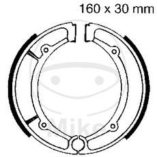 BRZDOVÉ ČEĽUSTE -SADA EBC Y516 VRÁTANE PRUŽÍN