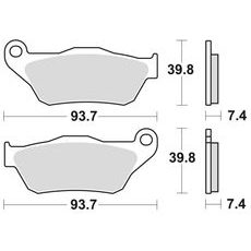 BRZDOVÉ DOŠTIČKY, BRAKING (SEMI-METALICKÁ ZMES SM1) 2 KS V BALENÍ