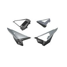 BOČNÝ ČÍSLOVÉ TABULKY (VČ. KRYTU VZDUCH. FILTRU) REVOLUTION HONDA, RTECH (EDICE QUANTUM SIVÁ-ČIERNA)