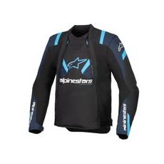 ALPINESTARS T-STUNT AIR – MOTOCYKLOVÁ BUNDA NA CESTNÚ JAZDU (ČIERNA/MODRÁ/SVETLO MODRÁ) 2025