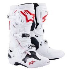 TOPÁNKY TECH 10 SUPERVENTED, ALPINESTARS, PERFOROVANÉ (BÍLÁ/ČERVENÁ/ČERNÁ) 2023