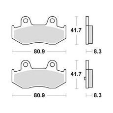 BRZDOVÉ DOŠTIČKY, BRAKING (SEMI-METALICKÁ ZMES SM1) 2 KS V BALENÍ