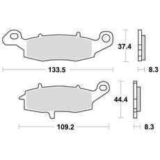 BRZDOVÉ DOŠTIČKY, BRAKING (SEMI-METALICKÁ ZMES SM1) 2 KS V BALENÍ