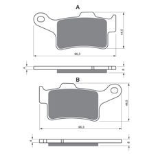 BRZDOVÉ OBLOŽENIE GOLDFREN 335 S33 STREET ZADNÁ