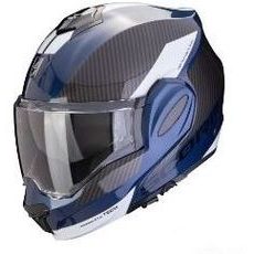 SCORPION PREKLÁPACIA PRILBA NA MOTOCYKEL EXO-TECH EVO TEAM, ČIERNA/MODRÁ