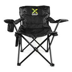 KEMPINGOVÁ STOLIČKA X-GRIP – ČIERNA