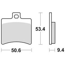BRZDOVÉ DOŠTIČKY, BRAKING (SEMI-METALICKÁ ZMES SM1) 2 KS V BALENÍ