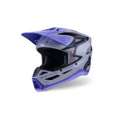 PRILBA S-M3 EDÍCIA JETT LAWRENCE, ALPINESTARS (ŠEDÁ/FIALOVÁ/ČERNÁ) 2026