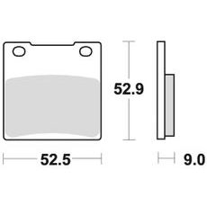 BRZDOVÉ DOŠTIČKY, BRAKING (SEMI-METALICKÁ ZMES SM1) 2 KS V BALENÍ