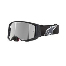 ALPINESTARS SUPERTECH CORP – MOTOKROSOVÉ OKULIARE NA MX A ENDURO (ČIERNA/SIVÁ, ZRKADLOVÉ STRIEBORNÉ PLEXI) 2025