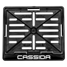 PODLOŽKA POD RZ (SPZ) PRE MOTOCYKLE ČR S LOGOM CASSIDA - PRE ZNAČKY O ROZMERU 200 MM (Š) X 160 MM (V)