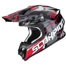 SCORPION PRILBA NA MOTOCYKEL VX-16 EVO AIR ROK BAGOROS, ČIERNA/ČERVENÁ
