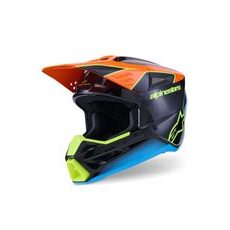 PRILBA S-M3 FRAY, ALPINESTARS (ČERNÁ/ORANŽOVÁ FLUO/ŽLUTÁ FLUO/TYRKYSOVÁ) 2026