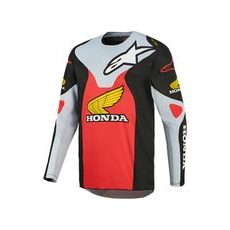 ALPINESTARS RACER VEIL HONDA KOLEKCIA – MOTOKROSOVÝ DRES NA MX A ENDURO (ČIERNA/SIVÁ/ČERVENÁ/ŽLTÁ) 2026
