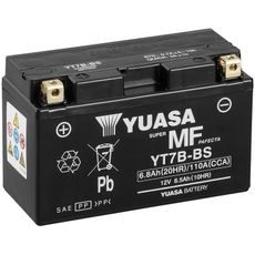 MOTOCYKLOVÁ BATÉRIA 12V, YT7B-BS, 6,8AH, 110A, BEZÚDRŽBOVÁ MF AGM 150X65X93, YUASA ORIGINÁL (VR. BALENIE ELEKTROLYTU)