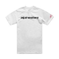 ALPINESTARS LINEAR WORDMARK 2.0 CSF – VOĽNOČASOVÉ MOTO TRIČKO (BIELA/ČERVENÁ/ČIERNA)