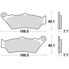 BRZDOVÉ DOŠTIČKY, BRAKING (SEMI-METALICKÁ ZMES SM1) 2 KS V BALENÍ