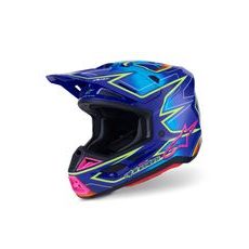 PRILBA SM7 CAST, ALPINESTARS (MODRÁ/RŮŽOVÁ/ŽLUTÁ FLUO) 2026