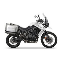 KOMPLETNÁ SADA BOČNÝCH HLINÍKOVÝCH KUFROV SHAD TERRA, 36/47 LITROVÝ BOČNÉ KUFRE, VRÁTANE MONTÁŽNEJ SADY SHAD TRIUMPH TIGER 800