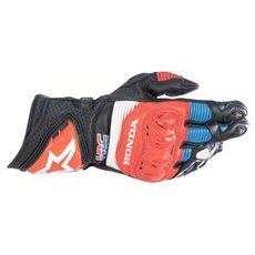 ALPINESTARS GP PRO R3 HONDA KOLEKCIA – MOTOCYKLOVÉ RUKAVICE NA CESTNÚ JAZDU (ČIERNA/ČERVENÁ FLUO/MODRÁ/BIELA) 2024