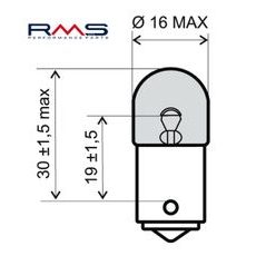LAMP RMS 246510455 T16 12V 10W