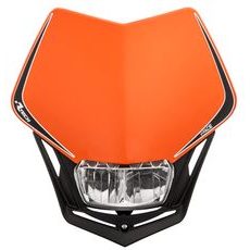 UNI PREDNÁ MASKA VRÁTANE SVETLÁ V-FACE FULL LED, RTECH (ORANŽOVÁ/ČIERNA)