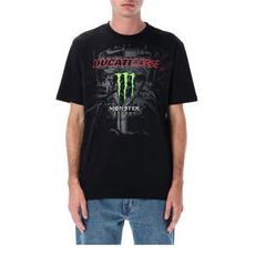 TRIČKO DUCATI CORSE - MONSTER ENERGY (ČIERNA, SIVÁ)