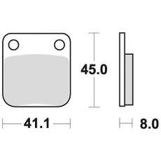 BRZDOVÉ DOŠTIČKY, BRAKING (SEMI-METALICKÁ ZMES SM1) 2 KS V BALENÍ