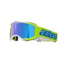 OKULIARE VISION 5 BLAZE, ALPINESTARS (ŽLTÁ FLUO/MODRÁ, ZRKADLOVÉ MODRÉ PLEXI) 2025