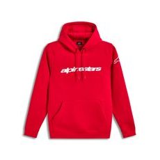 ALPINESTARS RACE WORDMARK HOODIE – VOĽNOČASOVÁ MOTO MIKINA (ČERVENÁ/BIELA)