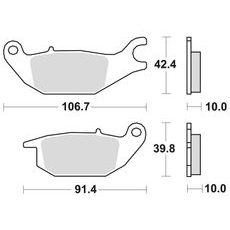 BRZDOVÉ DOŠTIČKY, BRAKING (SEMI-METALICKÁ ZMES SM1) 2 KS V BALENÍ