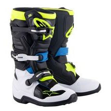TOPÁNKY TECH 7 S, ALPINESTARS, DETSKÉ (ČIERNA/BIELA/ŽLTÁ FLUO/MODRÁ) 2023